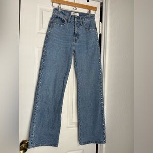 Abercrombie & fitch studded straight jeans. High rise 90’s relaxed